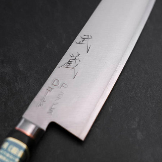 Santoku VG-1 Poli Manche Occidental avec Incrustations Orange 135mm