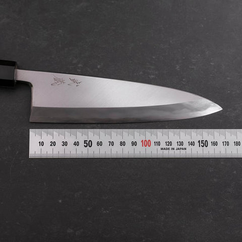 Aideba Blue Steel #1 Hon-Kasumi Manche en Buffle et Bois de Teck 165mm-[Musashi]-[Couteaux de cuisine japonais]