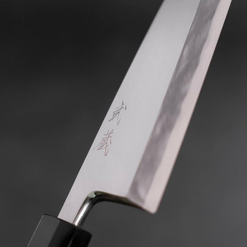 Aideba Blue steel #1 Hon-Kasumi Buffalo Teak Handle 165mm-[Musashi]-[Japanese-Kitchen-Knives]