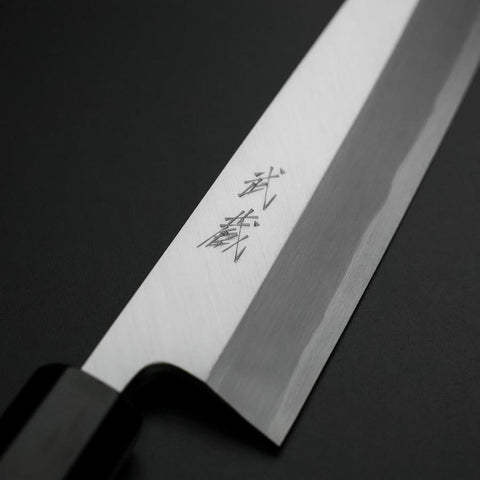 Aideba White Steel #2 Kasumi Manche Buffle et Ébène 240mm-[Musashi]-[Couteaux de cuisine japonais]
