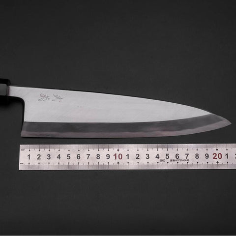 Aideba White Steel #2 Kasumi Manche en Buffle et Bois de Teck 210mm-[Musashi]-[Couteaux de cuisine japonais]