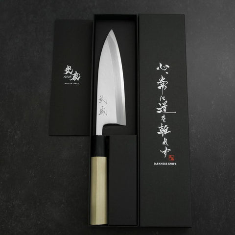 Aideba White Steel #2 Kasumi Manche en Buffle et Magnolia 165mm-[Musashi]-[Couteaux de cuisine japonais]