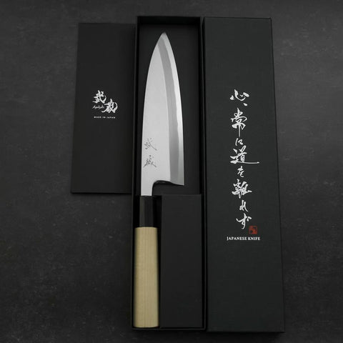 Aideba White steel #2 Kasumi Buffalo Magnolia Handle 180mm-[Musashi]-[Couteaux de cuisine japonais]