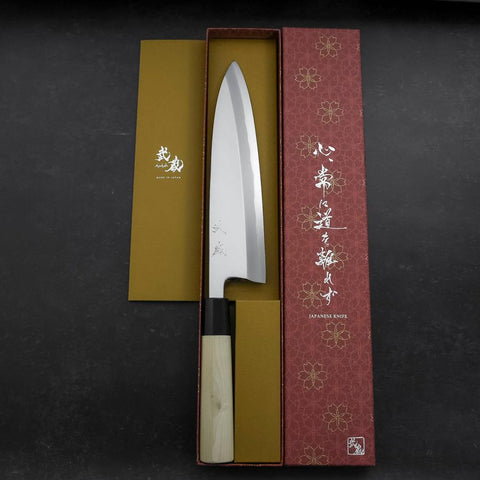 Aideba White steel #2 Kasumi Buffalo Magnolia Handle 225mm-[Musashi]-[Couteaux de cuisine japonais]