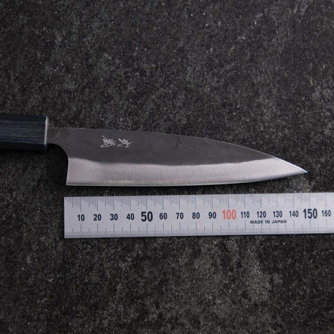 Ajikiri Blue Steel #1 Damas Manche Urushi Bleu Sombre 145mm-[Musashi]-[Couteaux de cuisine japonais]