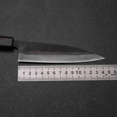 Ajikiri Blue Steel #1 Kurouchi Purpre Manche Urushi 145mm-[Musashi]-[Couteaux de cuisine japonais]
