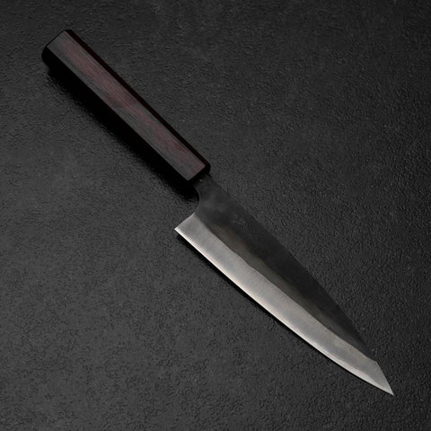 Ajikiri Blue Steel #1 Kurouchi Purpre Manche Urushi 145mm-[Musashi]-[Couteaux de cuisine japonais]
