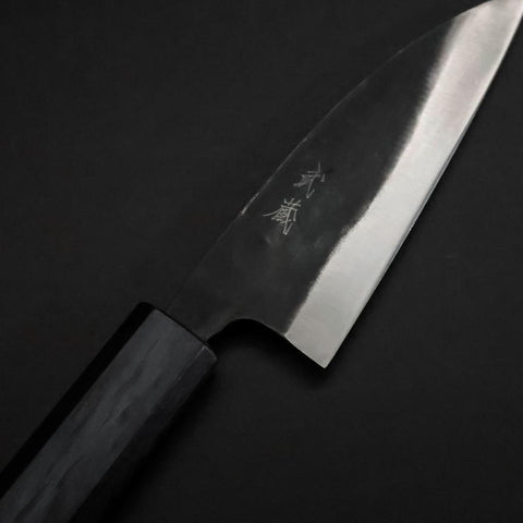 Ajikiri Blue Steel #2 Kurouchi Manche Urushi Bleu 105mm-[Musashi]-[Couteaux de cuisine japonais]