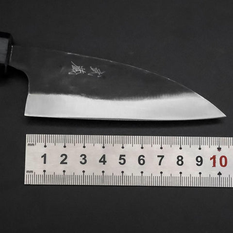 Ajikiri Blue Steel #2 Kurouchi Manche Urushi Bleu 105mm-[Musashi]-[Couteaux de cuisine japonais]