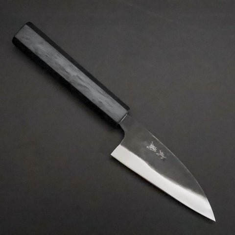 Ajikiri Blue Steel #2 Kurouchi Manche Urushi Bleu 105mm-[Musashi]-[Couteaux de cuisine japonais]