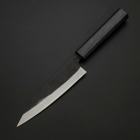 Ajikiri Blue Steel #2 Kurouchi Manche Urushi Bleu Sombre 145mm-[Musashi]-[Couteaux de cuisine japonais]