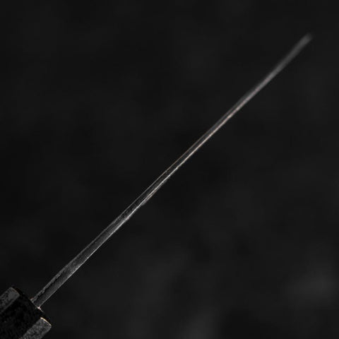 Ajikiri White Steel #2 Kurouchi Manche Ishime Urushi Noir 105mm-[Musashi]-[Couteaux de cuisine japonais]