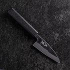 Ajikiri White Steel #2 Kurouchi Manche Ishime Urushi Noir 105mm-[Musashi]-[Couteaux de cuisine japonais]