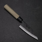 Ajikiri White Steel #2 Kurouchi Manche en Buffle et Magnolia Oval 105mm-[Musashi]-[Couteaux de cuisine japonais]