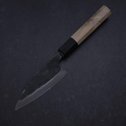 Ajikiri White Steel #2 Kurouchi Manche en Buffle et Magnolia 105mm-[Musashi]-[Couteaux de cuisine japonais]