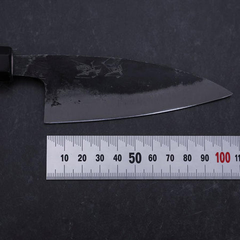 Ajikiri White Steel #2 Kurouchi Manche en Buffle et Magnolia 105mm-[Musashi]-[Couteaux de cuisine japonais]
