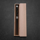 Baguettes en Bois laquées Hosomi Hangai (incrustation de nacre) 235 mm Noir avec Coffret en Bois de Paulownia-[Musashi]-[Couteaux de cuisine japonais]