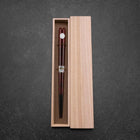 Baguettes en Bois laquées Urushi Ariake 210mm Rouges avec Boîte en Bois de Paulownia-[Musashi]-[Couteaux de cuisine japonais]