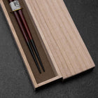 Baguettes en Bois laquées Urushi Hori Benkei 210mm Rouge avec Coffret en Bois de Paulownia-[Musashi]-[Couteaux de cuisine japonais]