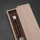 Baguettes en Bois laquées Urushi Hori Benkei 210mm Rouge avec Coffret en Bois de Paulownia-[Musashi]-[Couteaux de cuisine japonais]