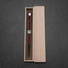 Baguettes en Bois laquées Urushi Hori Benkei 210mm Rouge avec Coffret en Bois de Paulownia-[Musashi]-[Couteaux de cuisine japonais]