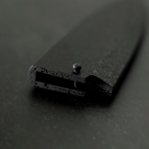 Black-Ishime Saya Sheath for Deba with Pin, 150mm-[Musashi]-[Japanese-Kitchen-Knives]