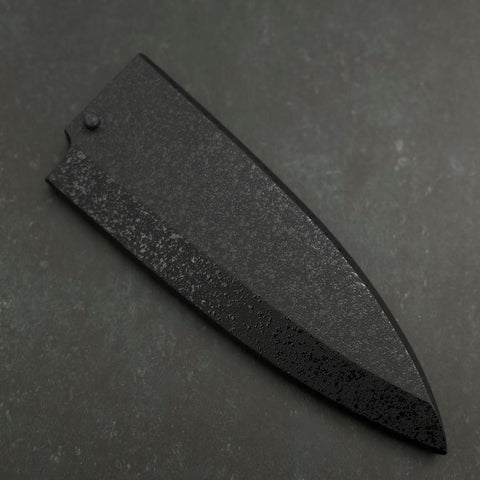 Black-Ishime Saya Sheath for Deba with Pin, 150mm-[Musashi]-[Japanese-Kitchen-Knives]