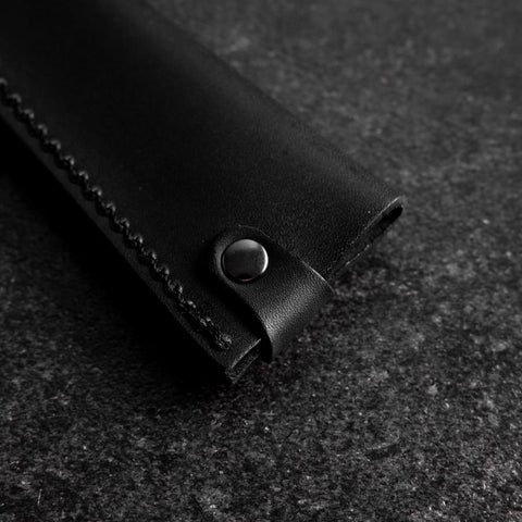 Black Leather Sheath for Petty Knife 150mm (5.9”)-[Musashi]-[Couteaux de cuisine japonais]