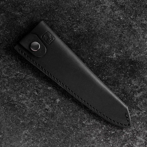 Black Leather Sheath for Petty Knife 150mm (5.9”)-[Musashi]-[Couteaux de cuisine japonais]