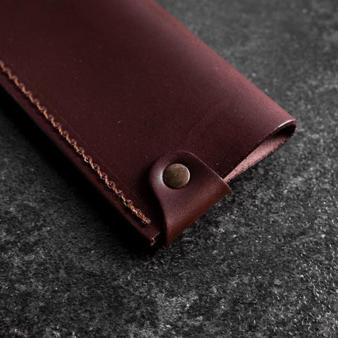 Brown Leather Sheath for Nakiri Knife 180mm (7”)-[Musashi]-[Couteaux de cuisine japonais]