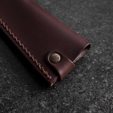 Brown Leather Sheath for Petty Knife 150mm (5.9”)-[Musashi]-[Couteaux de cuisine japonais]