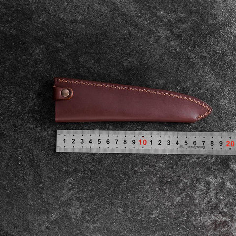 Brown Leather Sheath for Petty Knife 150mm (5.9”)-[Musashi]-[Couteaux de cuisine japonais]