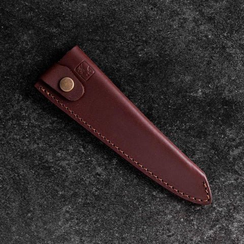 Brown Leather Sheath for Petty Knife 150mm (5.9”)-[Musashi]-[Couteaux de cuisine japonais]