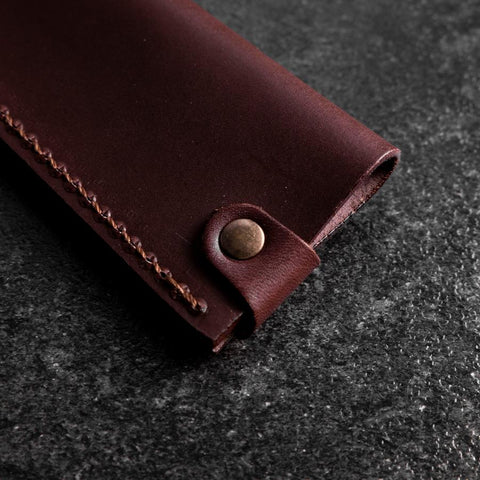 Brown Leather Sheath for Sujihiki Knife 210~270mm (10.6”)-[Musashi]-[Couteaux de cuisine japonais]
