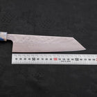 Bunka AUS-10 Nashiji Damas Manche Océan Mélange Bleu et Blanc 170mm-[Musashi]-[Couteaux de cuisine japonais]