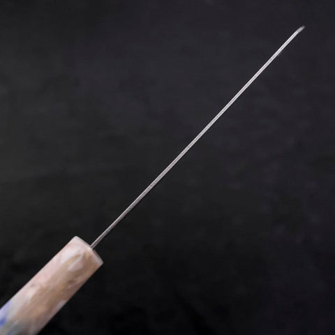Bunka AUS-10 Nashiji Damas Miroir Bleu et Blanc 170mm-[Musashi]-[Couteaux de cuisine japonais]