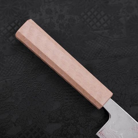 Bunka AUS-10 Nashiji Damas Miroir Manche Urushi Blanc 170mm-[Musashi]-[Couteaux de cuisine japonais]