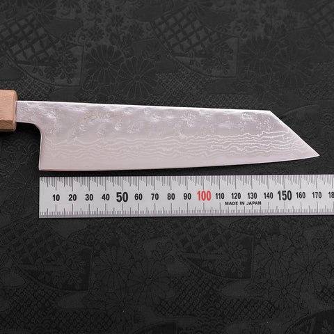 Bunka AUS-10 Nashiji Damas Miroir Manche Urushi Blanc 170mm-[Musashi]-[Couteaux de cuisine japonais]