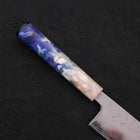 Bunka AUS-10 Nashiji Damascus Mirror Ocean White Blue Handle 170mm (6.7”)-[Musashi]-[Couteaux de cuisine japonais]