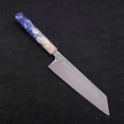 Bunka AUS-10 Nashiji Damascus Mirror Ocean White Blue Handle 170mm (6.7”)-[Musashi]-[Couteaux de cuisine japonais]
