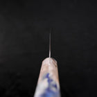 Bunka AUS-10 Nashiji Damascus Mirror Ocean White Blue Handle 170mm-[Musashi]-[Japanese-Kitchen-Knives]
