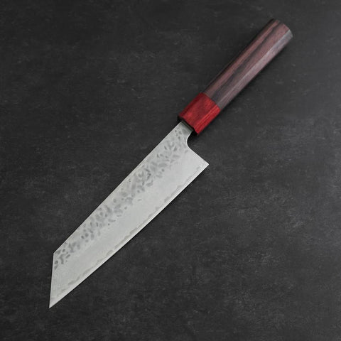 Bunka AUS-10 Tsuchime Damas Manche en Bois de Rose 170mm-[Musashi]-[Couteaux de cuisine japonais]