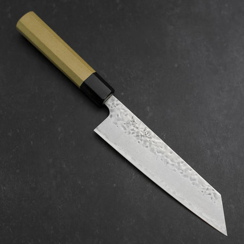 Bunka AUS-10 Tsuchime Damas Manche en Buffle et Magnolia 170mm-[Musashi]-[Couteaux de cuisine japonais]