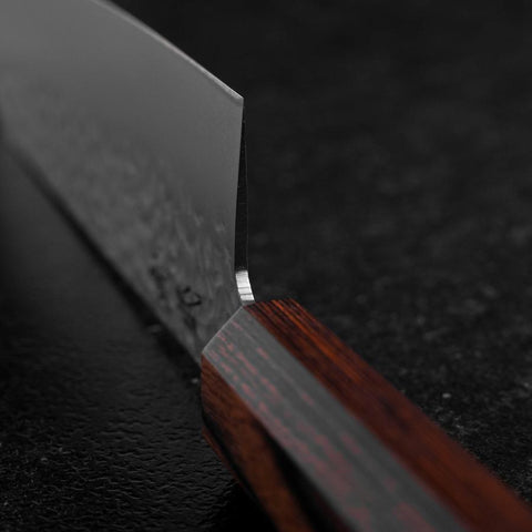 Bunka AUS-8 Tsuchime Manche en Acajou 180mm-[Musashi]-[Couteaux de cuisine japonais]