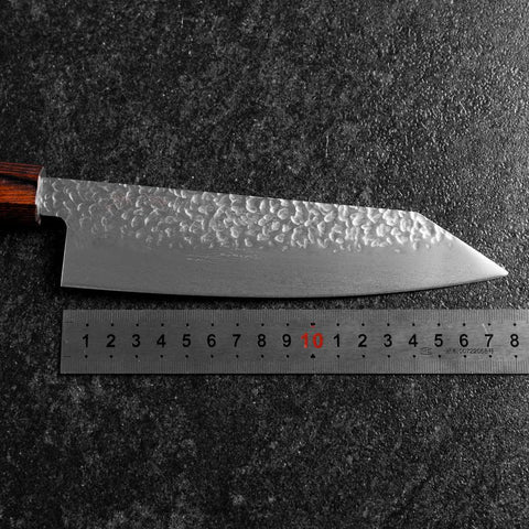 Bunka AUS-8 Tsuchime Manche en Acajou 180mm-[Musashi]-[Couteaux de cuisine japonais]