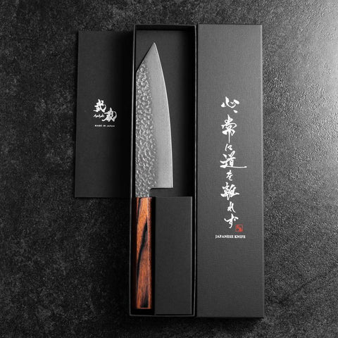 Bunka AUS-8 Tsuchime Manche en Acajou 180mm-[Musashi]-[Couteaux de cuisine japonais]