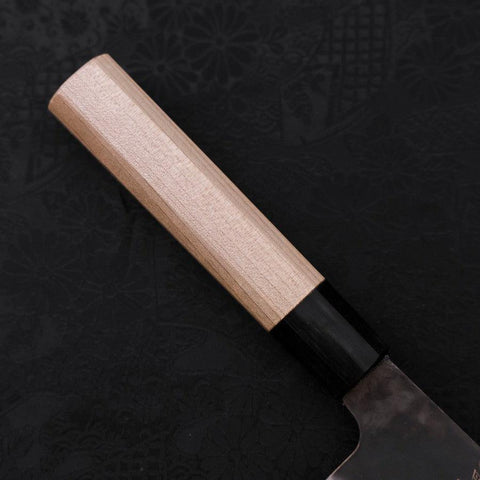 Bunka Blue Steel #1 Kurouchi Dark Blue Urushi Handle 190mm (7.5”)-[Musashi]-[Couteaux de cuisine japonais]