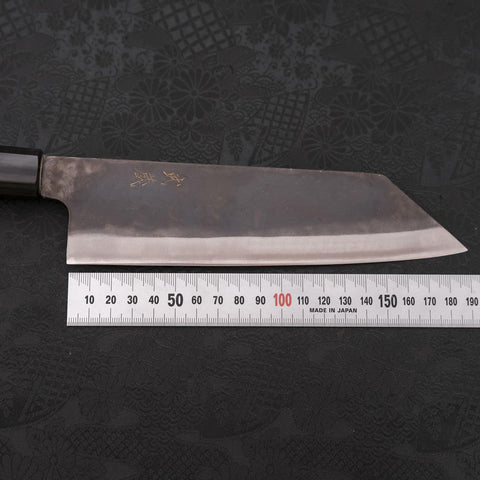 Bunka Blue Steel #1 Kurouchi Dark Blue Urushi Handle 190mm (7.5”)-[Musashi]-[Couteaux de cuisine japonais]