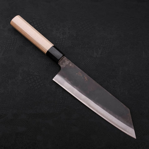 Bunka Blue Steel #1 Kurouchi Dark Blue Urushi Handle 190mm (7.5”)-[Musashi]-[Couteaux de cuisine japonais]