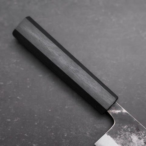Bunka Blue Steel #1 Kurouchi Manche Urushi Bleu Sombre 170mm-[Musashi]-[Couteaux de cuisine japonais]
